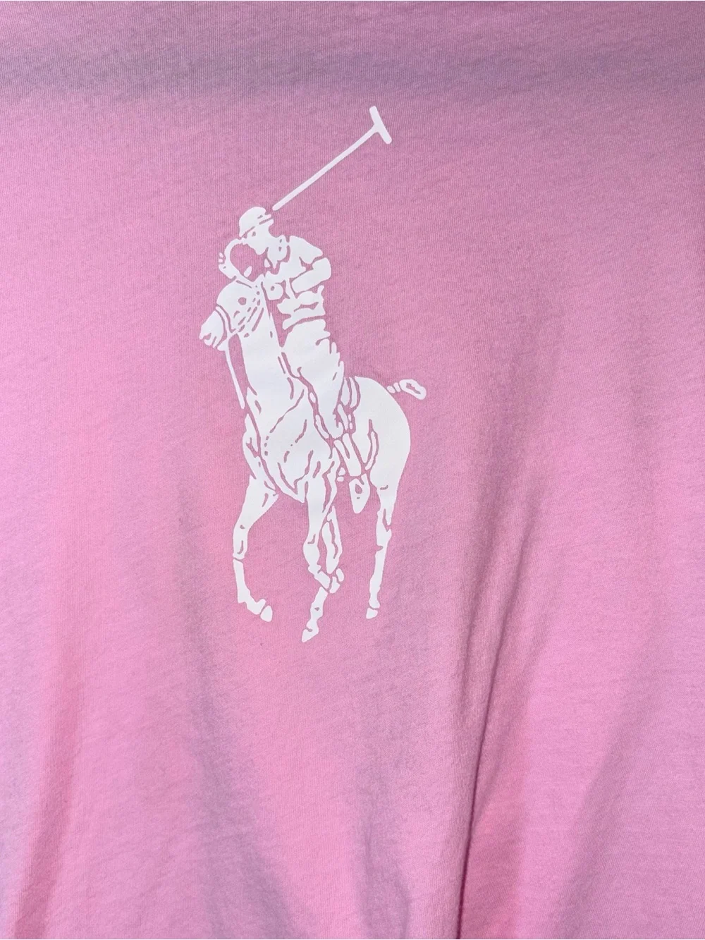 Ralph Lauren Pink Long-Sleeve Polo Logo Tee girls age 12 - 14 cotton